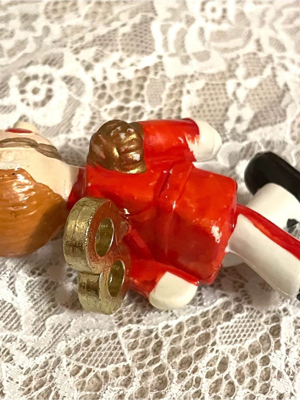 Vintage Christmas Soldier Ornament Lot Goebel 1981 Porcelain Wooden Nutcracker